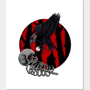 Raven Skull Posters and Art